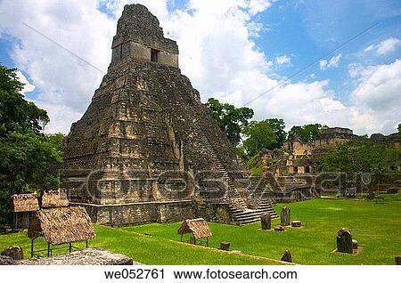 Temple of the Great Jaguar (Temple I) at the Great Plaza, Mayan ruins of Tikal. Peten, Guatemala View Large Photo Image Stock Image - Temple of the Great Jaguar (Temple I) at the Great Plaza, Mayan ruins of Tikal. Peten, Guatemala. Fotosearch