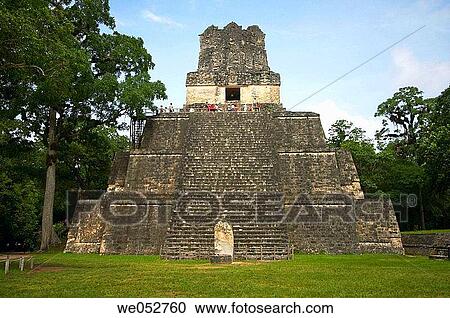 Temple of the Masks (Temple II) at the Great Plaza, Mayan ruins of Tikal. Peten, Guatemala View Large Photo Image Stock Image - Temple of the Masks (Temple II) at the Great Plaza, Mayan ruins of Tikal. Peten, Guatemala. Fotosearch