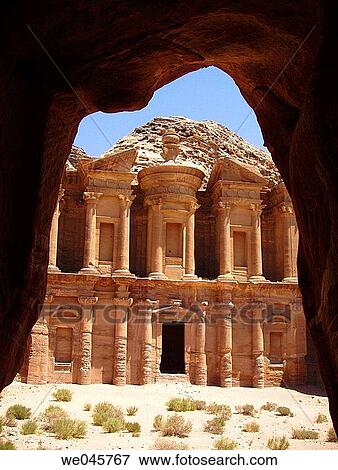 The Monastery, Petra, Jordan View Large Photo Image Stock Photo - The Monastery, Petra, Jordan. Fotosearch
