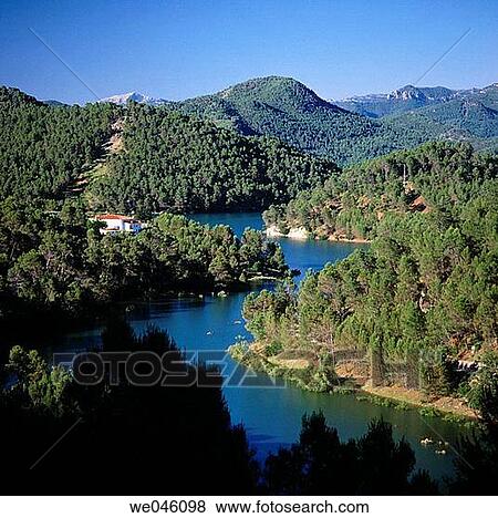 Tranco reservoir, Sierra de Cazorla. Ja? n province, Andalusia, Spain View Large Photo Image Stock Photo - Tranco reservoir, Sierra de Cazorla. Ja? n province, Andalusia, Spain. Fotosearch