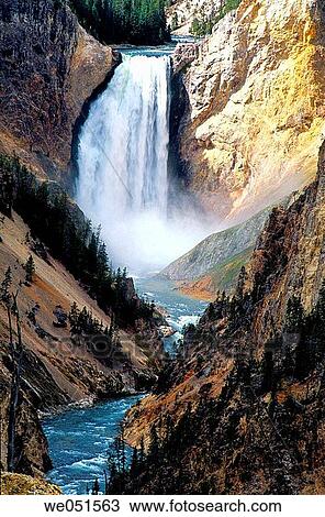 Upper Falls, Yellowstone National Park. Wyoming, USA View Large Photo Image Stock Image - Upper Falls, Yellowstone National Park. Wyoming, USA. Fotosearch