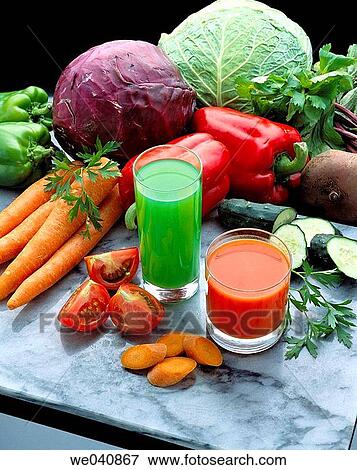 Stock Photo - Vegetable juices. Fotosearch
