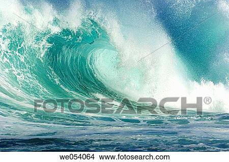 Wave at the North Shore. Oahu, Hawaii, USA. View Large Photo Image Picture - Wave at the North Shore. Oahu, Hawaii, USA.. Fotosearch