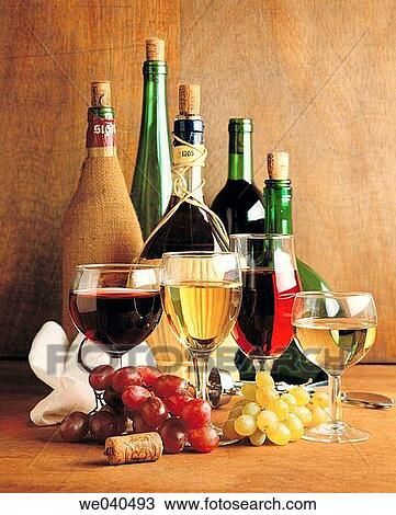 Wine glasses and bottles View Large Photo Image Stock Image - Wine glasses and bottles. Fotosearch