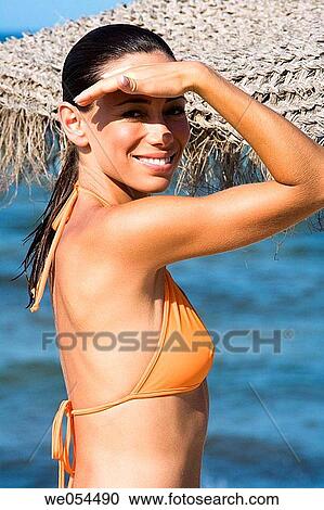 Stock Image - 30's, beach, 20's. Fotosearch