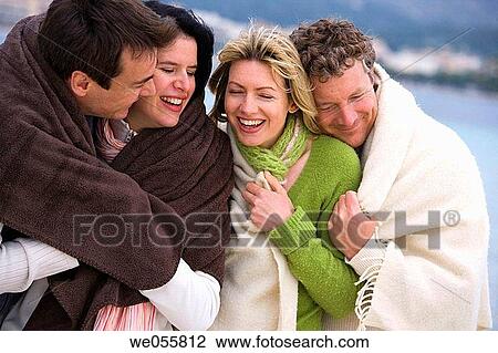 affection, beach, autumn, 30's View Large Photo Image Stock Image - affection, beach, autumn, 30's. Fotosearch