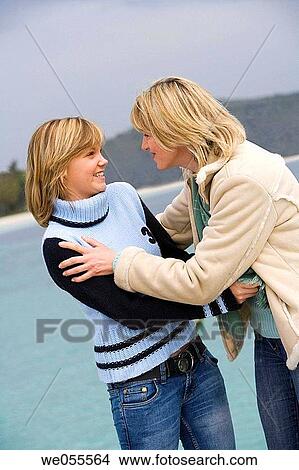 affection, beach, autumn, amusement, 30's View Large Photo Image Picture - affection, beach, autumn, amusement, 30's. Fotosearch