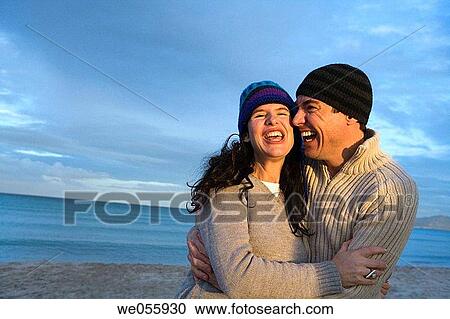 affection, beach, autumn, amusement, 30's View Large Photo Image Stock Image - affection, beach, autumn, amusement, 30's. Fotosearch