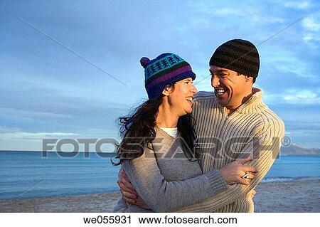 affection, beach, autumn, amusement, 30's View Large Photo Image Stock Image - affection, beach, autumn, amusement, 30's. Fotosearch