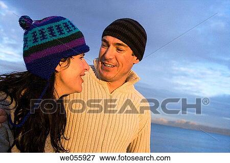 affection, beach, autumn, amusement, 30's View Large Photo Image Stock Photo - affection, beach, autumn, amusement, 30's. Fotosearch
