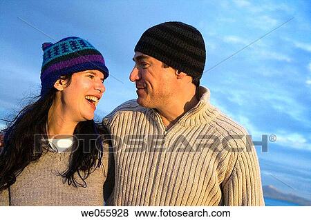 affection, beach, autumn, amusement, 30's View Large Photo Image Stock Photo - affection, beach, autumn, amusement, 30's. Fotosearch