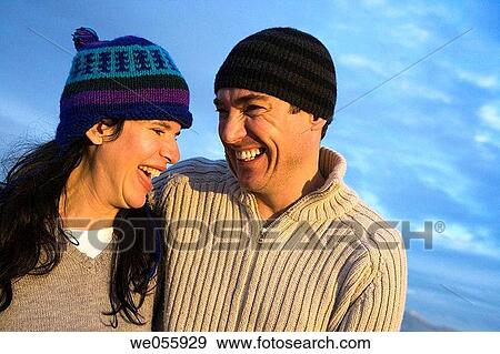 affection, beach, autumn, amusement, 30's View Large Photo Image Stock Photo - affection, beach, autumn, amusement, 30's. Fotosearch