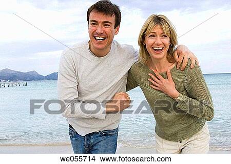 affection, bond, beach, amusement, 30's View Large Photo Image Picture - affection, bond, beach, amusement, 30's. Fotosearch