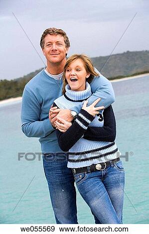 affection, bond, beach, amusement, 30's View Large Photo Image Stock Photo - affection, bond, beach, amusement, 30's. Fotosearch