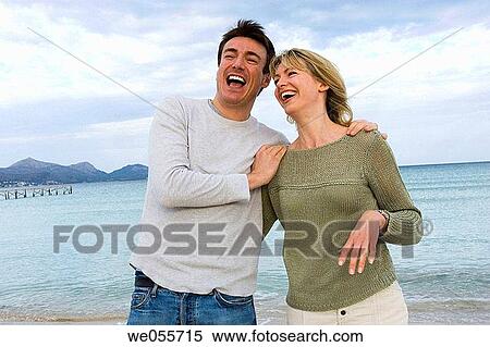 affection, bond, beach, amusement, 30's View Large Photo Image Stock Photography - affection, bond, beach, amusement, 30's. Fotosearch