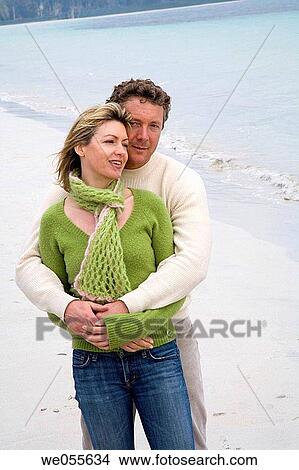 affection, bond, beach, autumn, 30's View Large Photo Image Picture - affection, bond, beach, autumn, 30's. Fotosearch