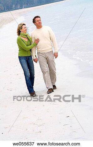 affection, bond, beach, autumn, 30's View Large Photo Image Stock Photo - affection, bond, beach, autumn, 30's. Fotosearch