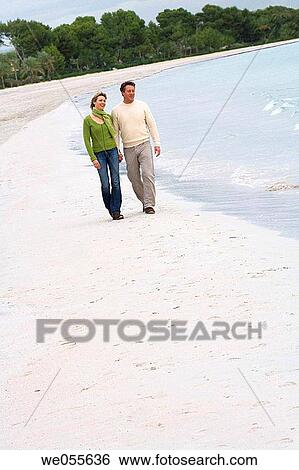 affection, bond, beach, autumn, 30's View Large Photo Image Stock Photograph - affection, bond, beach, autumn, 30's. Fotosearch
