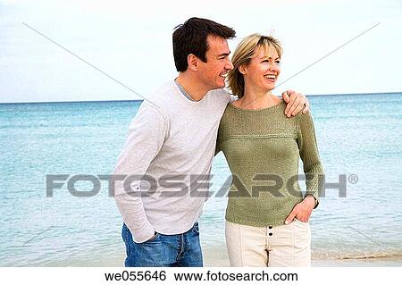 affection, bond, beach, autumn, 30's View Large Photo Image Stock Photograph - affection, bond, beach, autumn, 30's. Fotosearch
