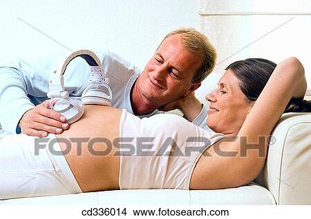 affection, bond, belly, at-home, 30's View Large Photo Image Picture - affection, bond, belly, at-home, 30's. Fotosearch