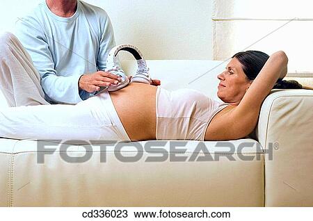 affection, bond, belly, at-home, 30's View Large Photo Image Stock Image - affection, bond, belly, at-home, 30's. Fotosearch