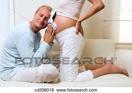 affection, bond, belly, at-home, 30's View Large Photo Image Stock Photo - affection, bond, belly, at-home, 30's. Fotosearch