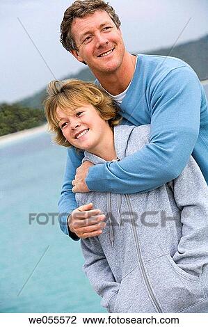 Stock Image - affection, bonding, bond, beach, 30's. Fotosearch