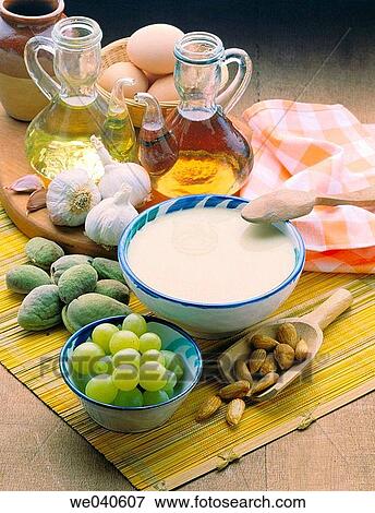 Stock Photo - ? Ajoblanco? Andalusian cold, white soup. Fotosearch