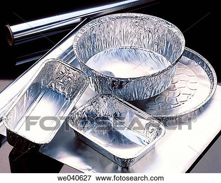 Stock Photo - Aluminum foil used in the packaging of foods. Fotosearch