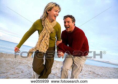 Stock Photo - amusement, bond, beach, autumn, 30's. Fotosearch