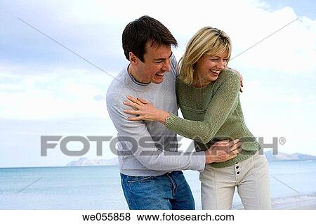 amusement, bonding, bond, beach, 30's View Large Photo Image Stock Photo - amusement, bonding, bond, beach, 30's. Fotosearch