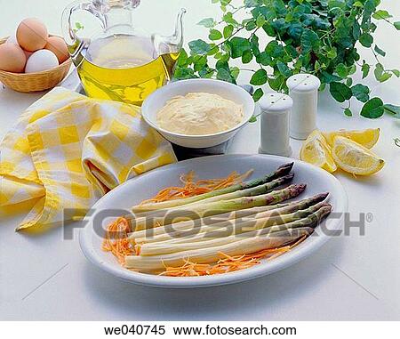 Asparagus with mayonnaise View Large Photo Image Stock Photography - Asparagus with mayonnaise. Fotosearch