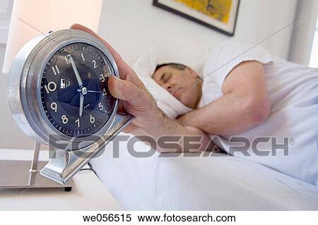 at-home, bedroom, bed, baby boomer, alarm-clock View Large Photo Image Stock Photography - at-home, bedroom, bed, baby boomer, alarm-clock. Fotosearch