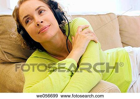 at-home, calm, baby boomer, absorbed View Large Photo Image Stock Photo - at-home, calm, baby boomer, absorbed. Fotosearch