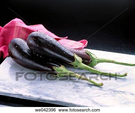 Aubergines View Large Photo Image Stock Photograph - Aubergines. Fotosearch