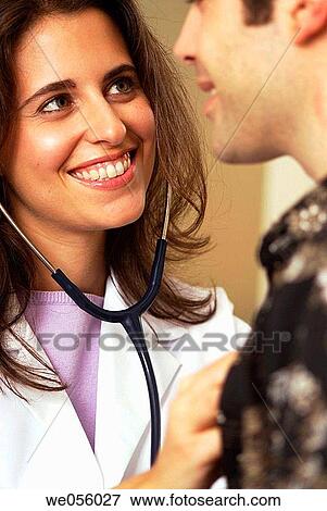 auscultate, brunette, auscultation, 30's View Large Photo Image Stock Photo - auscultate, brunette, auscultation, 30's. Fotosearch