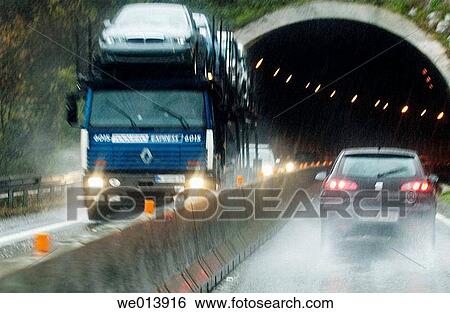 Stock Photograph - automobile, danger, car, Brake light, activity. Fotosearch