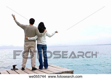 autumn, bonding, bond, back view, Arms open View Large Photo Image Picture - autumn, bonding, bond, back view, Arms open. Fotosearch