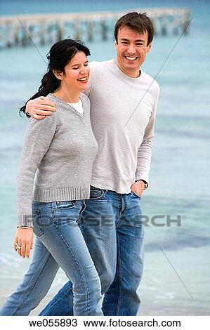 autumn, bonding, bond, beach, 30's View Large Photo Image Stock Image - autumn, bonding, bond, beach, 30's. Fotosearch
