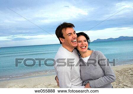 autumn, bonding, bond, beach, 30's View Large Photo Image Stock Photo - autumn, bonding, bond, beach, 30's. Fotosearch