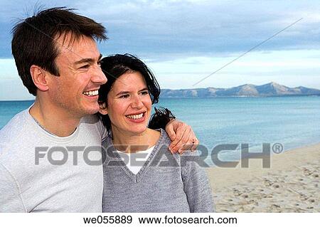 autumn, bonding, bond, beach, 30's View Large Photo Image Stock Photo - autumn, bonding, bond, beach, 30's. Fotosearch