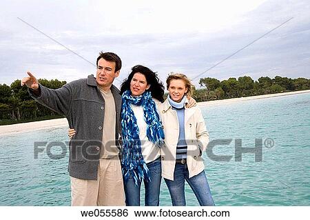 autumn, bonding, bond, beach, 30's View Large Photo Image Stock Photograph - autumn, bonding, bond, beach, 30's. Fotosearch