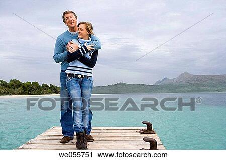 Stock Image - autumn, bonding, bond, beach, affection. Fotosearch