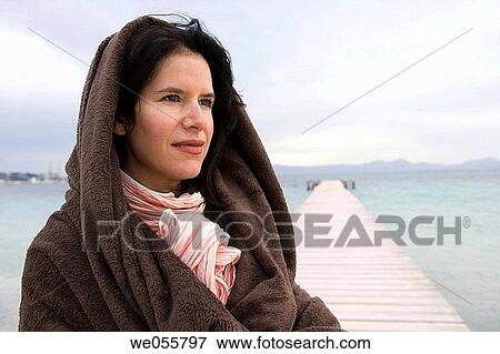 autumn, brunette, blanket, absorbed View Large Photo Image Stock Photo - autumn, brunette, blanket, absorbed. Fotosearch