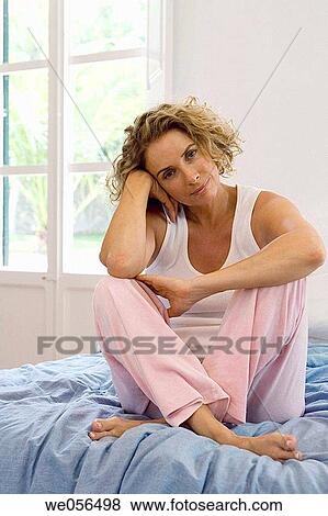 baby boomer, bed, barefoot, at-home View Large Photo Image Stock Photo - baby boomer, bed, barefoot, at-home. Fotosearch