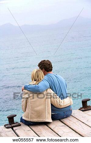 Stock Photo - back view, calm, bonding, bond, affection. Fotosearch