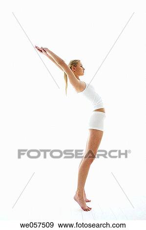 balance, Body language, barefoot, Arms raised View Large Photo Image Stock Photo - balance, Body language, barefoot, Arms raised. Fotosearch