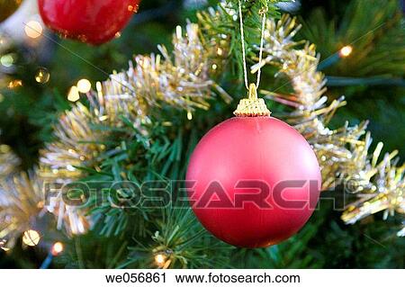 Stock Image - ball, bauble, Christmas, Christmas decoration, Christmas ornament, Christmas tree. Fotosearch