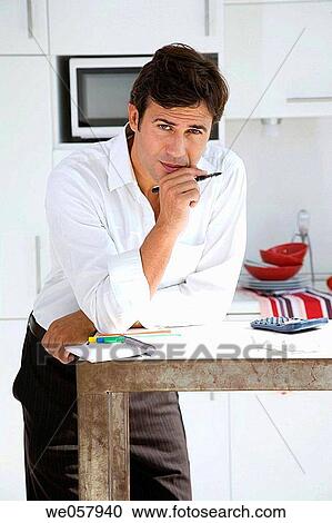 Ball-point pen, calculating, calculate, black hair, at-home View Large Photo Image Stock Image - Ball-point pen, calculating, calculate, black hair, at-home. Fotosearch
