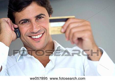 Stock Photography - bank, Bank card, banking, black hair, buy. Fotosearch